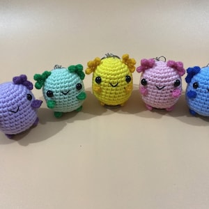 Axolotl crochet plush, baby Axolotls, mini Axolotl