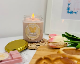Mouse Waffle Soy Candle, Magical Theme Park Inspired, Magical Places
