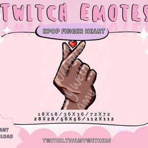 Niedliche koreanische FingerHerz Emote für Twitch/ Discord/ Youtube