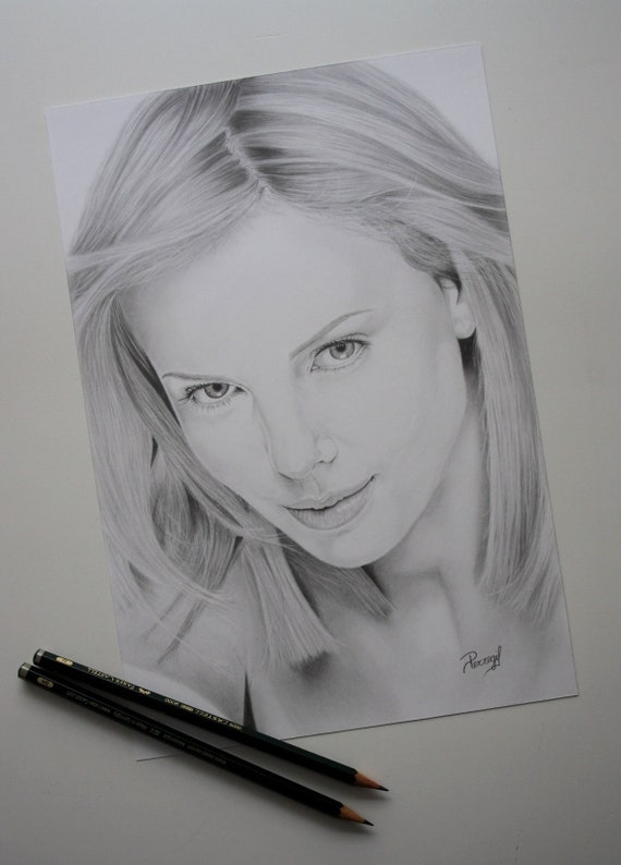 Realistic Drawing, Drawing Made With Graphite Pencils, Original Drawing,  Handmade Drawing 
