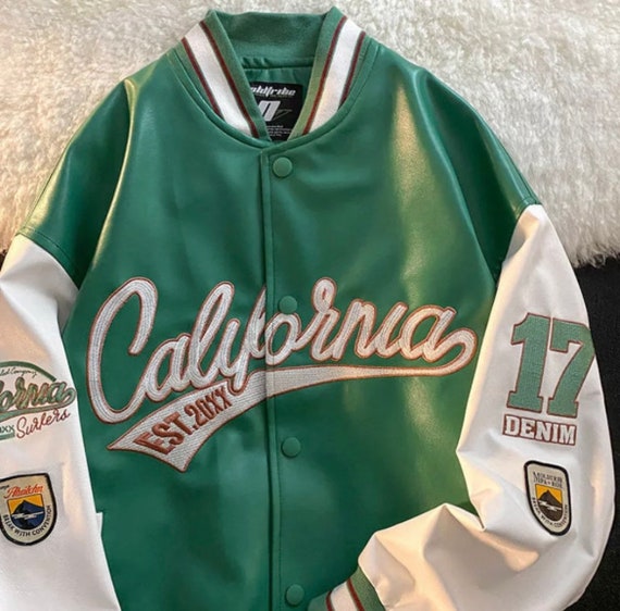 California Varsity Jacket Unisex Baseball Jacket Letterman - Etsy