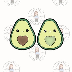 Avocado&#39;moureux cookie cutter