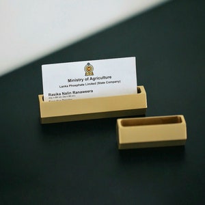 Sechseckiger Messing Visitenkartenhalter, Foto-Display-Halter, Kartenhalter, Visitenkartenetui