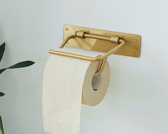 Vintage Brass Tissue Holder, Toilet Roll Paper Holder, Homer Decor, Brass Decor