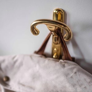 Vintage brass hooks, brass coat hooks, porch wall hooks