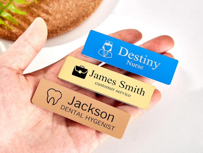Personalized Name Badge Wearable Name Tags Name Badge With Etsy