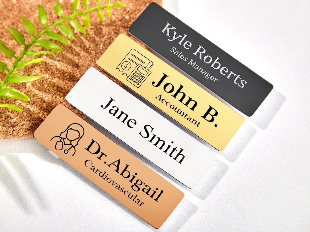 Personalized Name Badge Wearable Name Tags Name Badge With Etsy