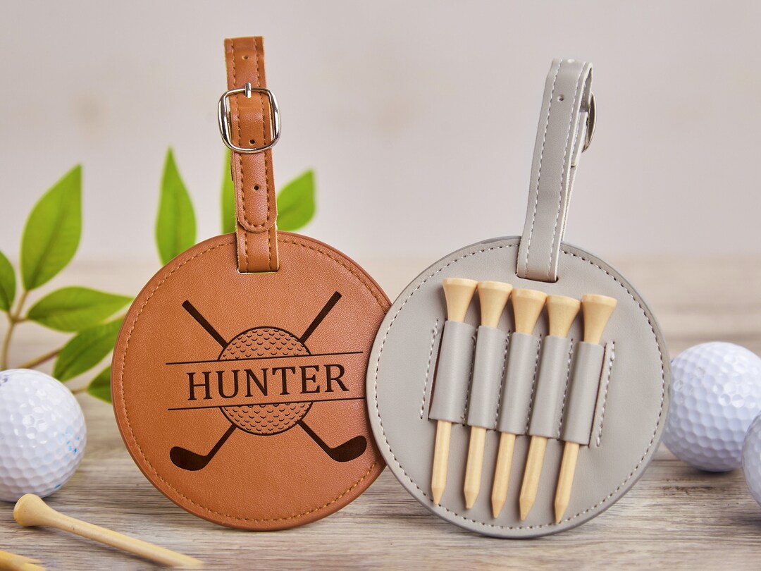 Golf Bag Tagcustom Golf Accessoriesengraved Leather Golf Bag Etsy UK