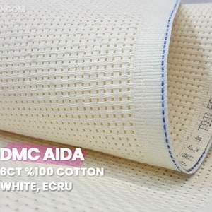 Dmc 6 ct Aida Stoff, Stickstoff, %100 Baumwolle Kreuzstich Stoff, Nadelpunkt Canvas, 6 Count Aida, Punch Fabric