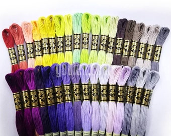 Dmc Floss, Thread Set, 35 New Colours Mouline Thread Set, Genuine DMC - Cross Stitch Thread, Embroidery Thread