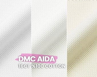 Dmc 16 ct Aida Fabric, Embroidery Fabric, %100 Cotton Cross Stitch Fabric, Needlepoint Canvas, 16 Count Aida, Punch Fabric - Fast Delivery