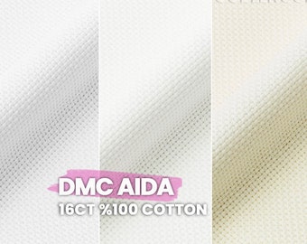 Tessuto Aida Dmc 16 ct, Tessuto da ricamo, Tessuto a punto croce in cotone %100, Tela a punta di ago, 16 Count Aida, Tessuto Punch - Consegna rapida