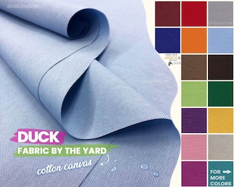 Tessuto canvas tagliato a misura, Tessuto anatra, Panno Panama, Larghezza 180 cm, Tessuto per esterni idrorepellente, Tessuto per borse, Consegna rapida