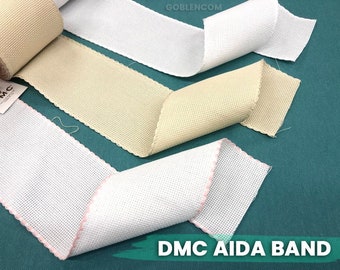 Dmc 16 ct Aida Band, Aida Border Cloth, %100 Cotton Cross Stitch Fabric, 16 Count Aida Border - Fast Delivery