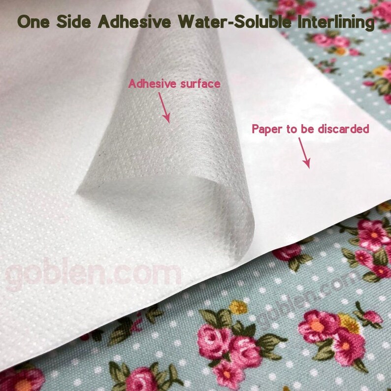 Selfadhesive Watersoluble Interlining Stick and Stitch Etsy