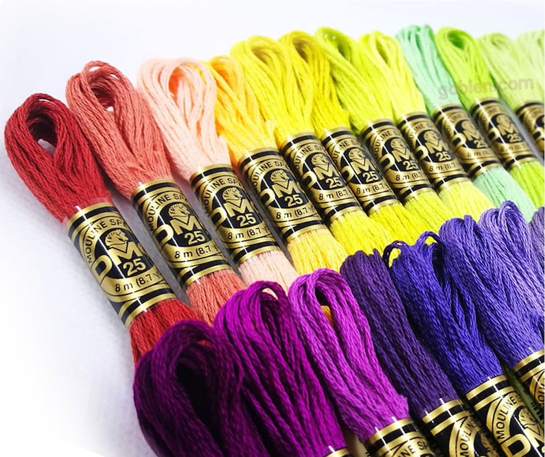 Dmc Floss, Thread Set, 35 New Colors Mouline Thread Set, Genuine DMC ...