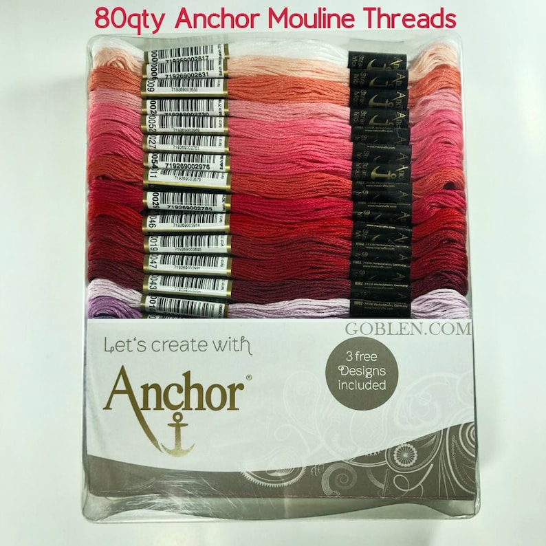 Anchor Mouline Embroidery Thread Set 80 Pieces of Floss - Etsy