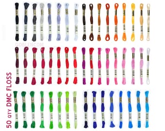 Dmc Floss 50qty Thread Set, 50 Colori Mouline Set di Fili - Filo per Punto Croce, Filo per Ricamo