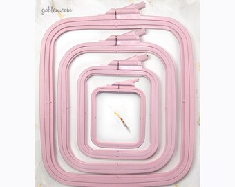 Telaio quadrato, telaio da ricamo, rosa, 4 opzioni di lunghezza, telaio a punto croce, marchio Nurge