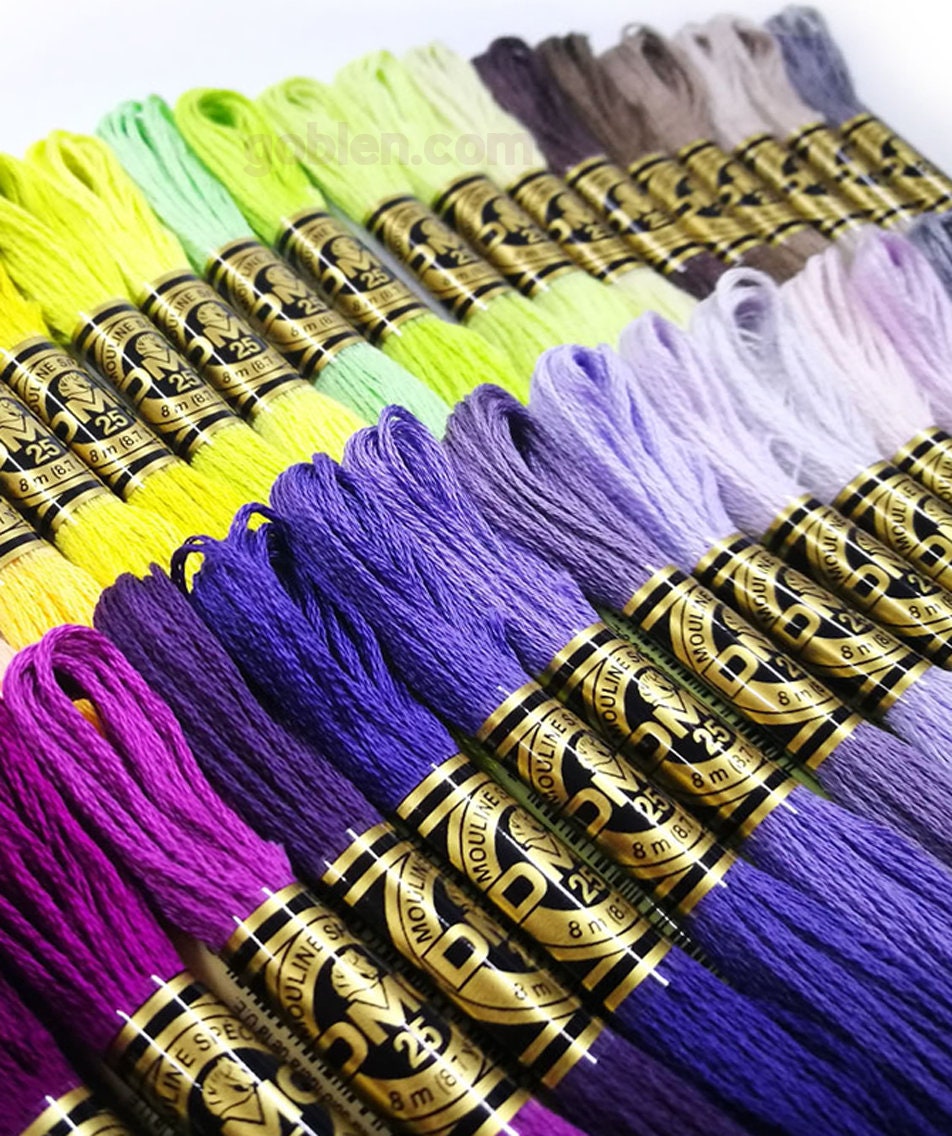 Dmc Floss, Thread Set, 35 New Colors Mouline Thread Set, Genuine DMC ...