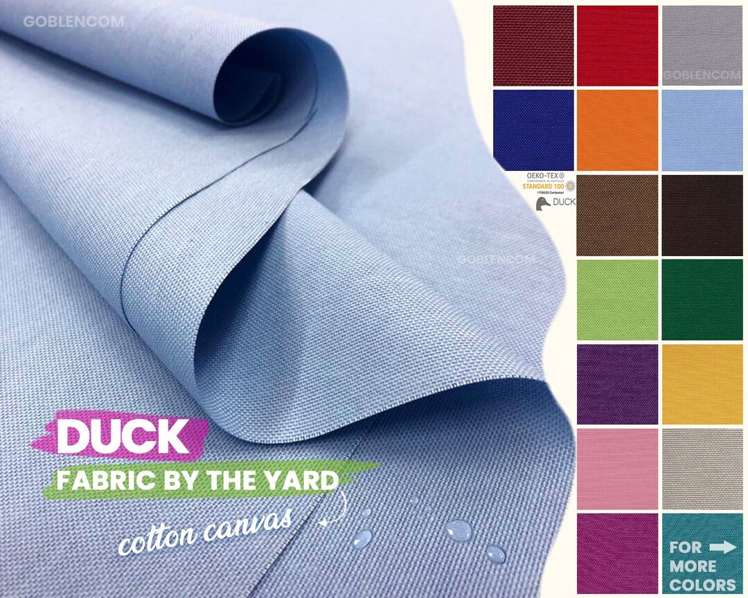 Canvas Fabric by Yard, Duck Fabric, Panama Cloth, 180 Cm Width, Water