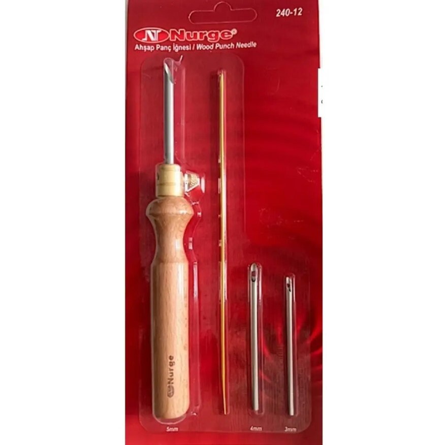 Nurge Wooden Punch Needle Thick Punch Needle 3 Needles Etsy