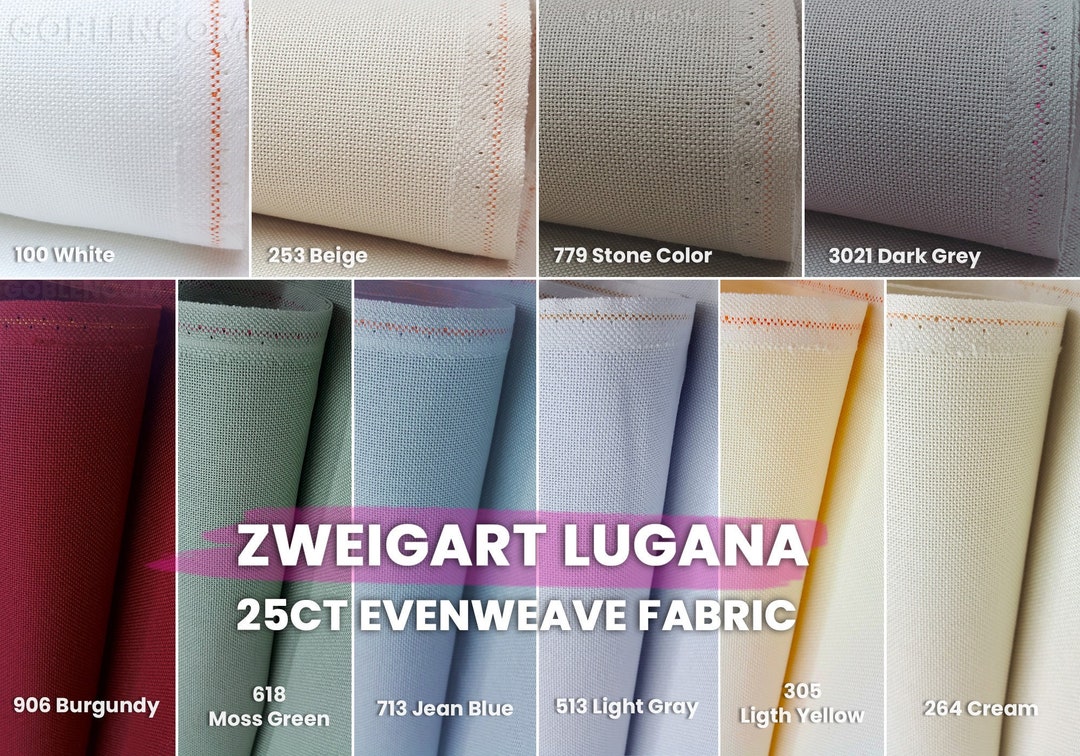 Zweigart 25ct Lugana Fabric, Embroidery Fabric, Zweigart Cross Stitch