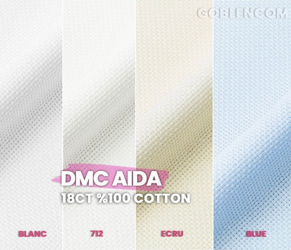 AIDA Fabric 18 Count, Cross Stitch Fabric, Fabric to Stitch, Needlepoint  Fabric, Fabric for Embroidery, Great Choice for Beginners 6 Colors 