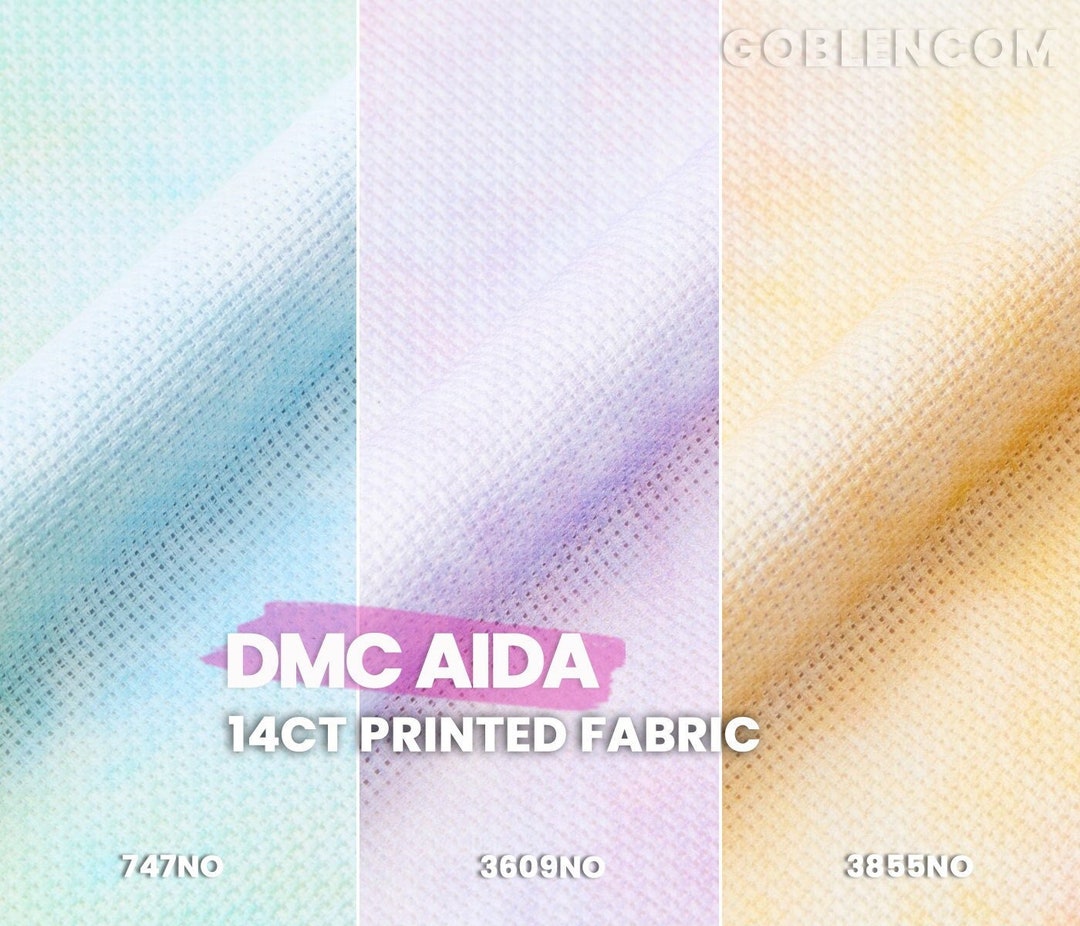 Dmc 14 Ct Printed Aida Fabric, Embroidery Fabric, 100 Cotton Cross