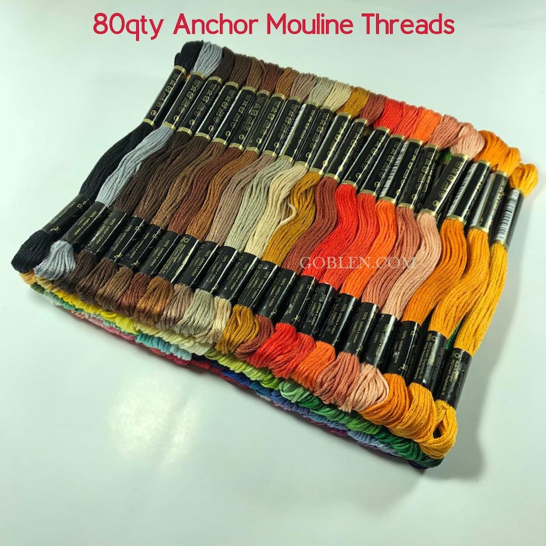 Anchor Mouline Embroidery Thread Set 80 Pieces of Floss - Etsy