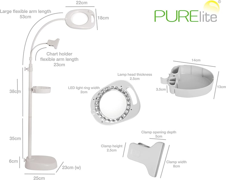 Magnifying Glass LED Lamp With Accessories Purelite 4 in 1 Etsy