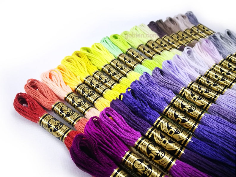 Dmc Floss Thread Set 35 New Colors Mouline Thread Set - Etsy