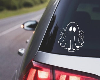 Ghost Peace Decal, Halloween Ghost, Car Decal, Truck Decal, Tumbler Decal, Laptop Decal, Window Decal, Halloween Decal