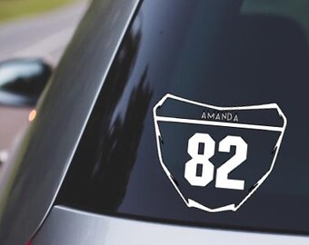 Custom Number Plate Vinyl Decal, Custom Dirt Bike Front Plate, Dirt Bike Number Plate, Dirt Bike Vinyl Decal, Car Decal, Truck Decal
