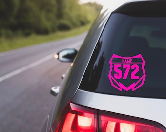 Custom Number Plate Vinyl Decal, Custom Dirt Bike Front Plate, Dirt Bike Number Plate, Dirt Bike Vinyl Decal, Car Decal, Truck Decal