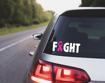 Cancer, Cancer Decal, Cancer Ribbon, Cancer Ribbon Decal, Fight, Fight Cancer, Fight Cancer Decal, Cancer Car Decal, Cancer Truck Decal