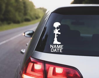Memorial Decal, Memorial Vinyl Decal, Memorial Soldier Decal, Memorial Fallen Soldier Decal, Memorial Car Decal, Memorial Truck Decal