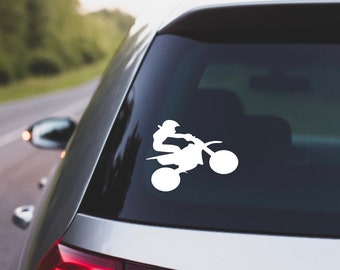 Dirt Bike, Dirt Bike Decal, Dirt Bike Car Decal, Dirt Bike Truck Decal, Dirt Bike Kid, Dirt Bike Kid Decal, Dirt Bike Kid Window Decal