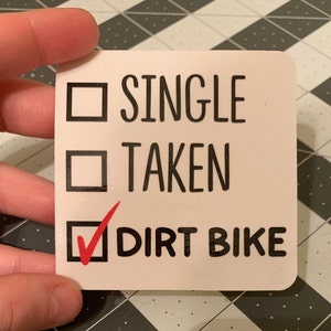 Dirt Bike Sticker, Dirt Bike Vinyl Sticker, Motocross Sticker, Laptop Sticker, Tumbler Sticker, Notebook Sticker