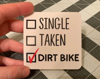 Dirt Bike Sticker, Dirt Bike Vinyl Sticker, Motocross Sticker, Laptop Sticker, Tumbler Sticker, Notebook Sticker