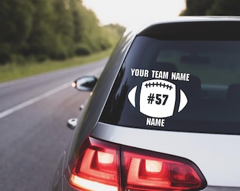Football, Football Decal, Custom Football Decal, Custom Football Team Decal, Car Decal, Truck Decal, Laptop Decal, Tumbler Decal