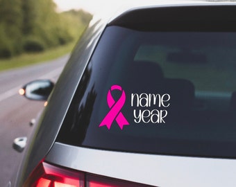 Cancer, Cancer Decal, Cancer Ribbon Decal, Custom Cancer Ribbon Decal, Custom Cancer Ribbon Car Decal, Custom Cancer Ribbon Truck Decal