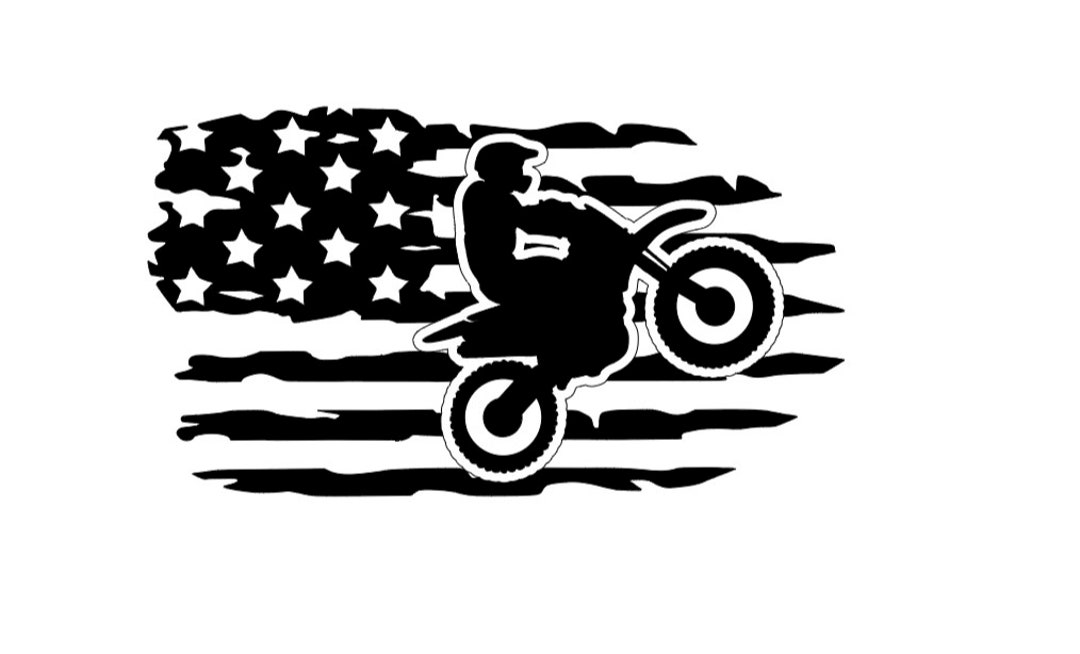 Dirt Bike American Flag Dirt Bike American Flag Dirt Bike - Etsy