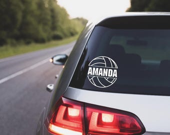 Volleyball, Volleyball Decal, Custom Volleyball Decal, Custom Volleyball Car Decal, Custom Volleyball Truck Decal, Car Decal, Truck Decal