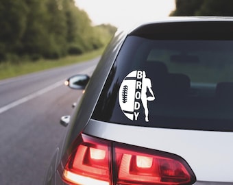 Football, Football Decal, Custom Football Decal, Personalized Football Decal, Personalized Football Car Decal, Personalized Car Decal