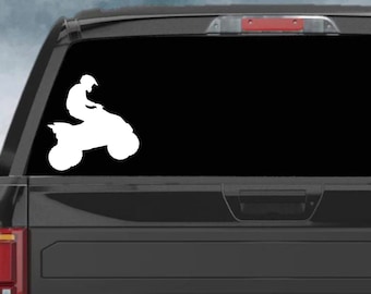 ATV, ATV Decal, ATV Car Decal, Quad, Quad Decal, Quad Car Decal, Quad Truck Decal, Quad Window Decal