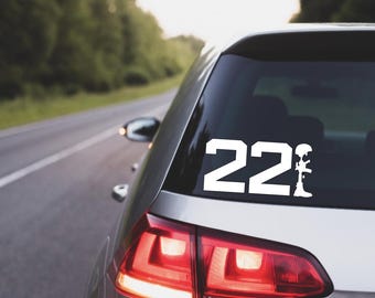 22 A Day, 22 A Day Decal, 22 A Day Veteran Suicide, Veteran Suicide, Veteran Suicide Decal, Car Decal, Truck Decal, Laptop Decal