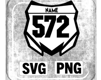 Dirt Bike, Dirt Bike Svg File, Dirt Bike Png File, Front Number Plate Svg, Front Number Plate Png, Files for Cricut and Silhouette