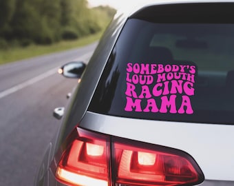 Racing, Racing Mama, Racing Mama Decal, Racing Mama Car Decal, Racing Mama Truck Decal