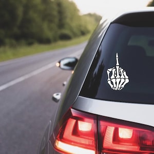 Middle Finger Skeleton, Middle Finger Skeleton Decal, Middle Finger Vinyl Decal, Middle Finger Laptop Decal, Middle Finger Tumbler Decal